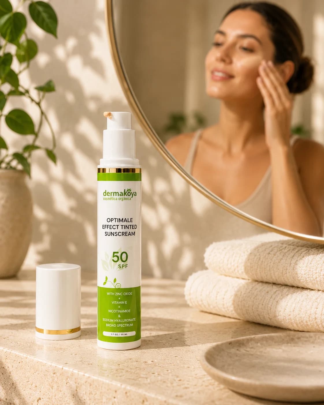 DERMAKOYA — Protector solar facial con color SPF 50 - Vista 2